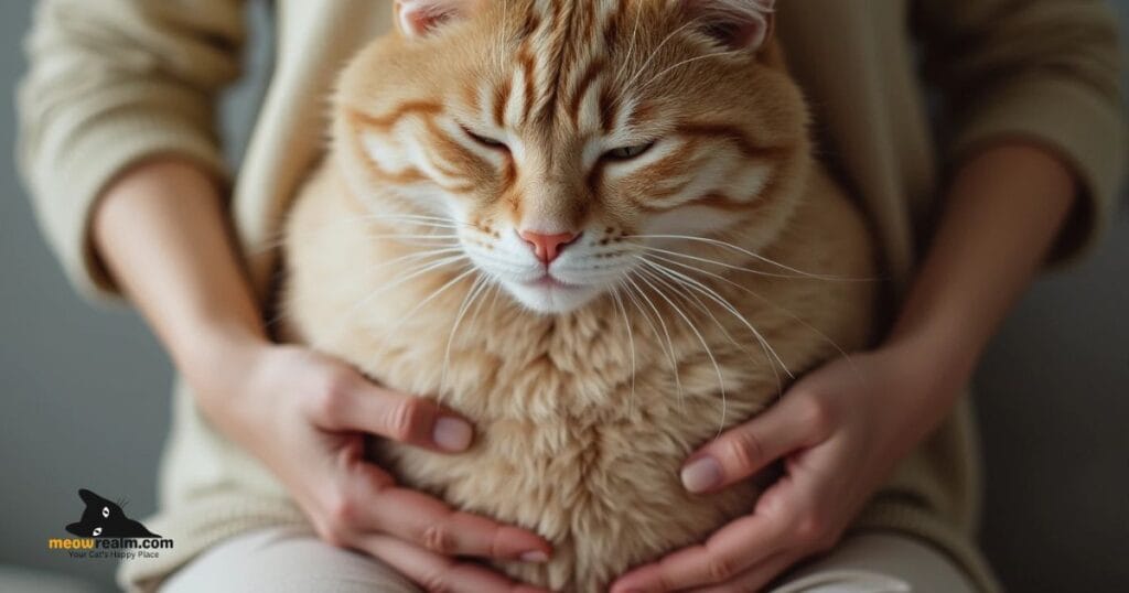 cat pregnant belly