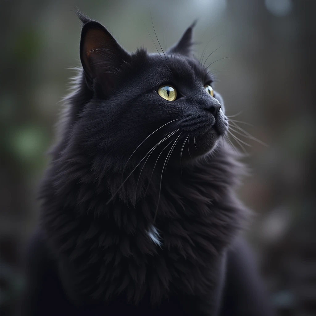 black smoke maine coon cat