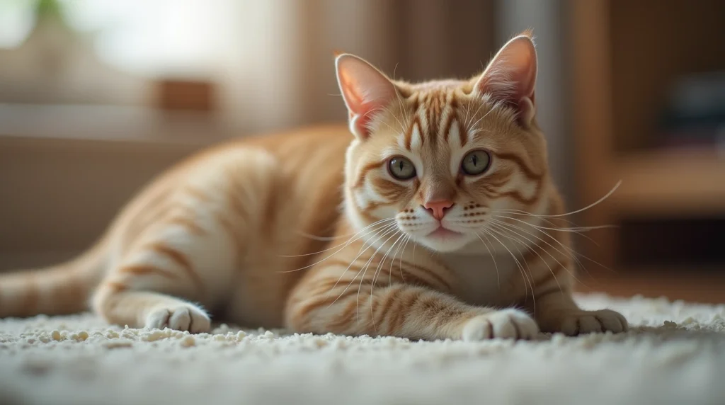 cat behavior after returning home