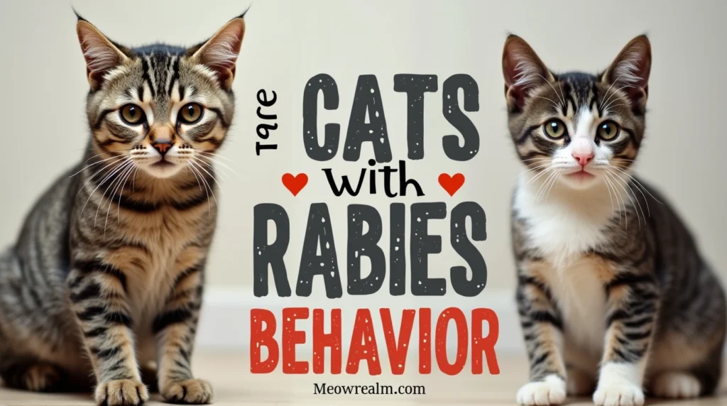 Cat displaying signs of rabies behavior with aggressive posture