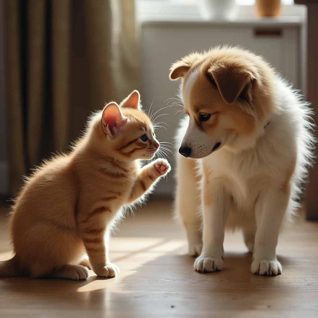 A cat with rabies behavior, exhibiting erratic movements and aggression