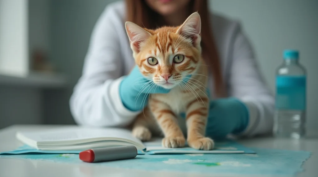 A cat displaying signs of severe aggression, a potential factor in behavioral euthanasia decisions