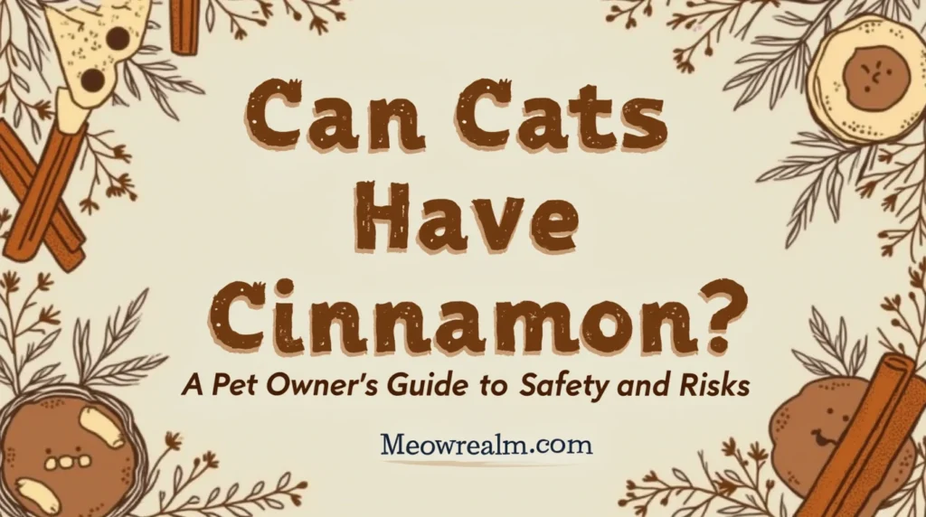 Jar of cinnamon sticks with a cat in the background, highlighting the risks of cinnamon for cats.