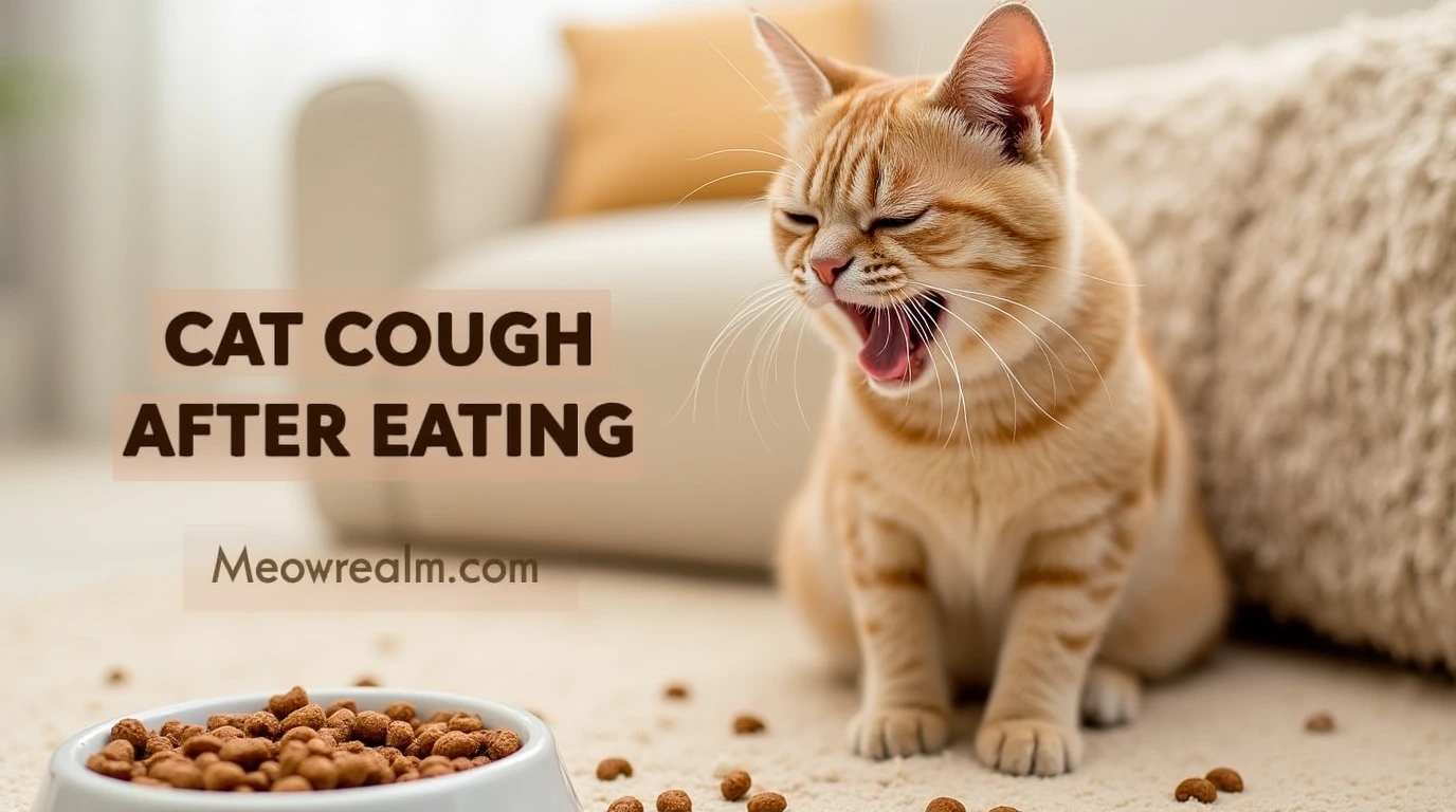 cat cough after eating
