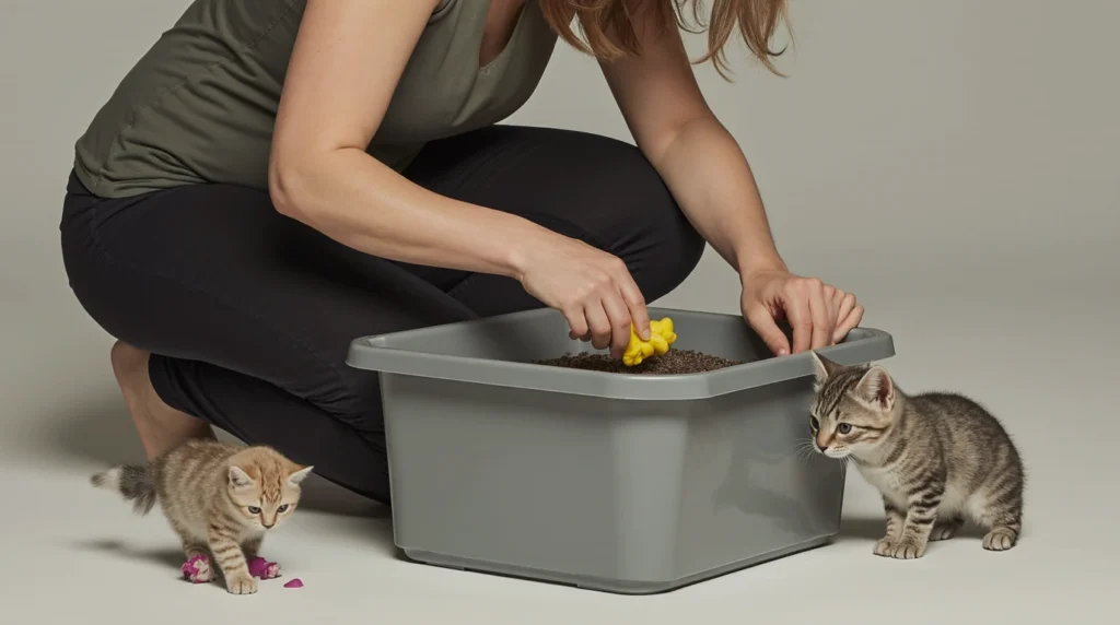 kitty litter clumping