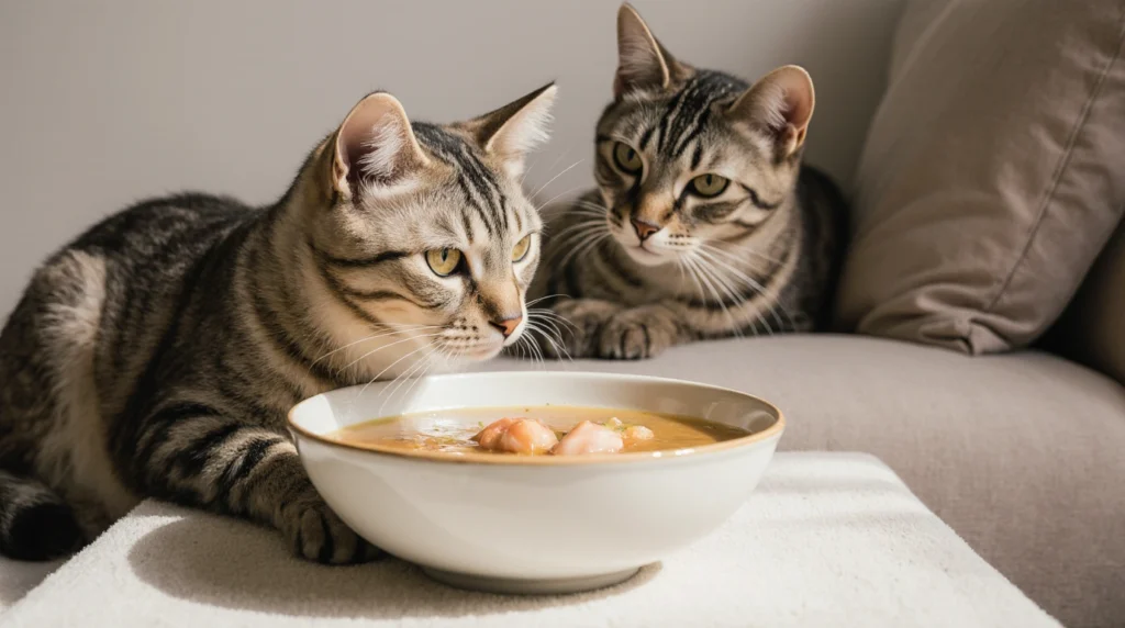 Is chicken broth safe for cats? Learn the benefits, dangers, homemade recipe & top store-bought picks to help your feline stay hydrated and healthy.
